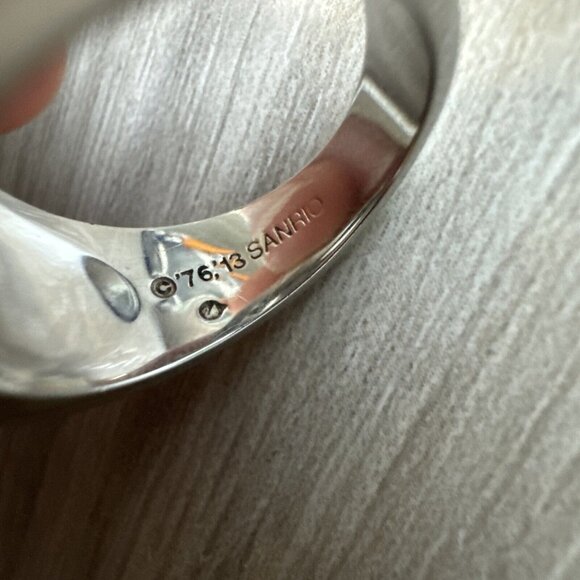 Swarovski × Hello kitty collaboration ring Kawaii Sanrio silver color Sz 58 8.5 - Picture 9 of 15